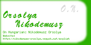 orsolya nikodemusz business card